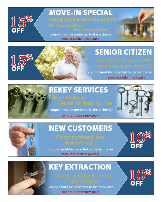 Lock Key Shop Roslindale, MA 617-466-3736 - coupon23-set-five